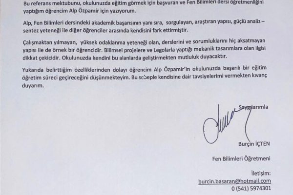 Burçin İçten (Fen Öğretmenim)